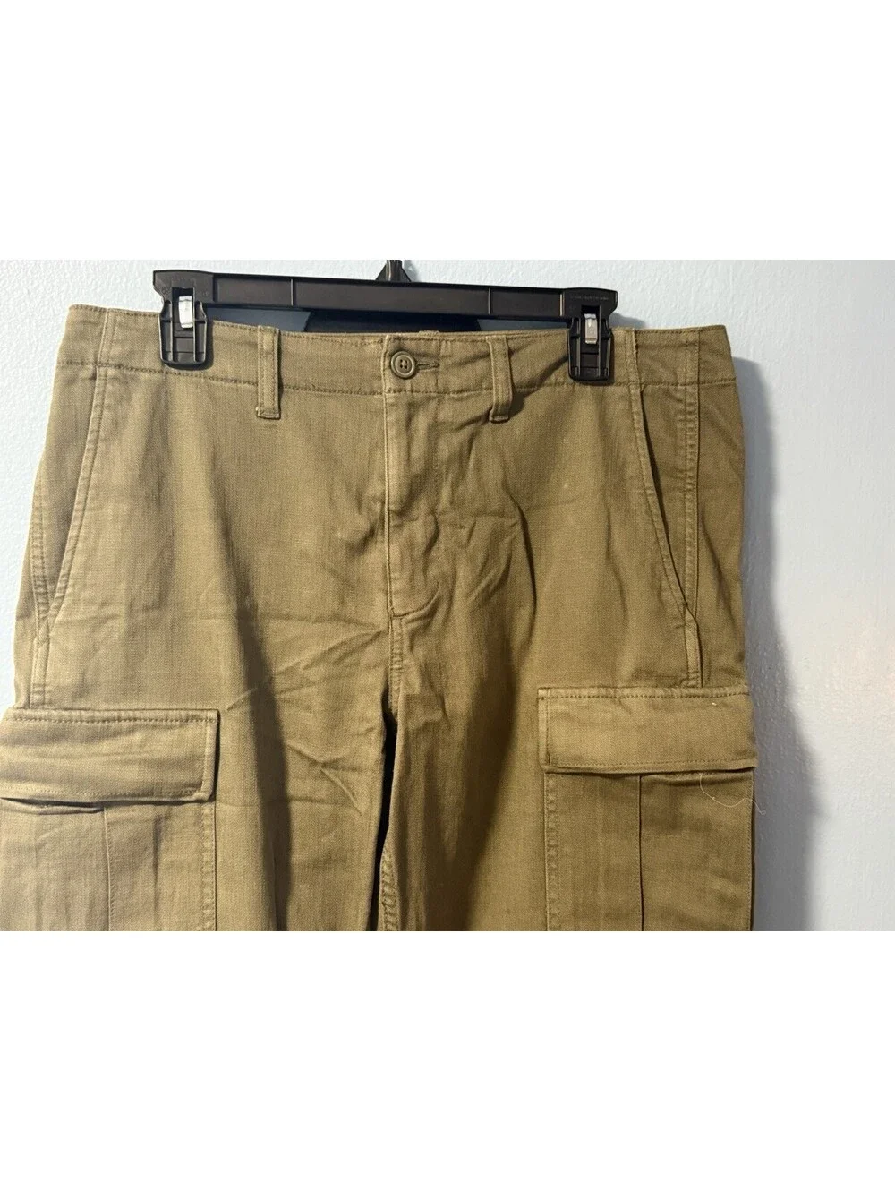 J. Crew Mens Straight Stretch Cargo Pants , Dark Green 32x32